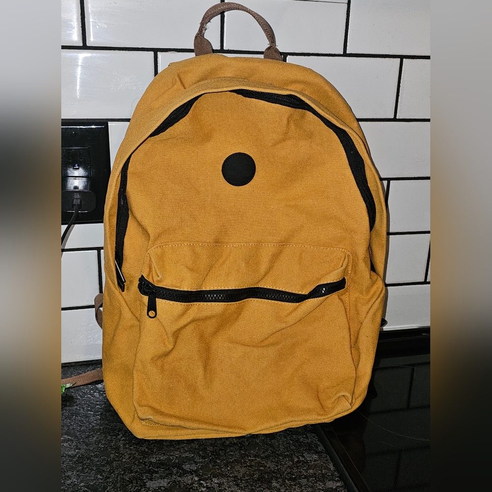 Timberland Wheat Canvas Classic Backpack Bookbag Simple Mustard Yellow